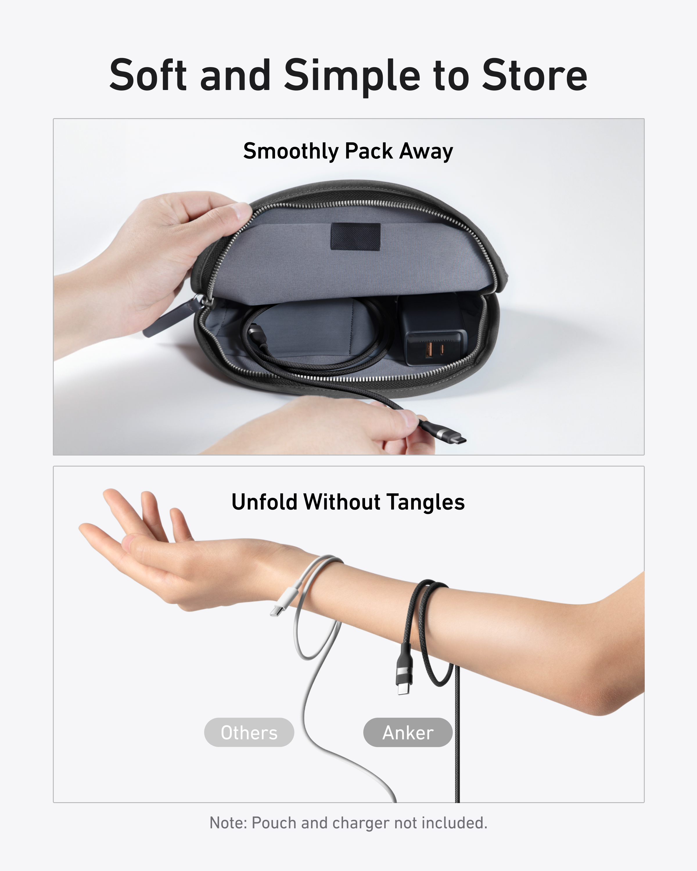 Anker charger with man at desk for charging laptop outdoors