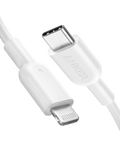 Anker white USB-C to Lightning cable for charging